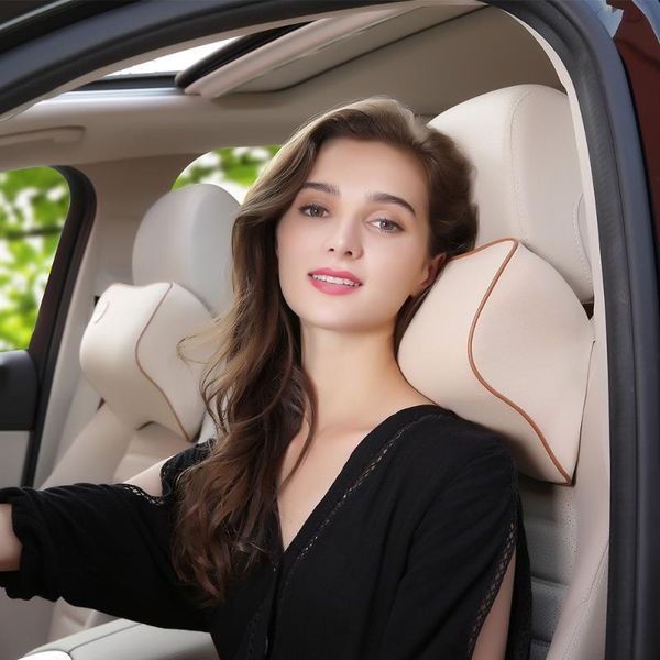 

seat cushions car accessories auto headrest neck pillows cover head waist rest massage pillow soft memory accessory interior