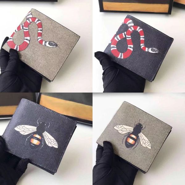 

silk scren animal patterns short wallets long zippy purse collection snake tiger bee wolf women men classic canvas printed standard wallet c, Red;black