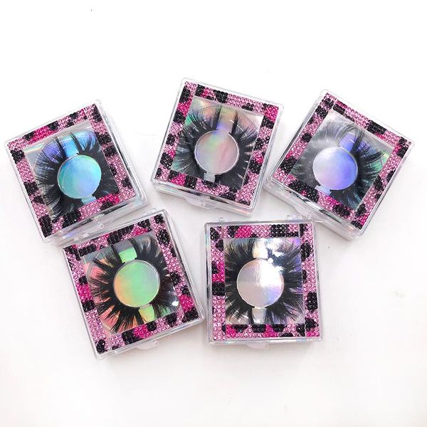 

false eyelashes 10pcs packaging 3d mink lashes case glitter empty nail tip box