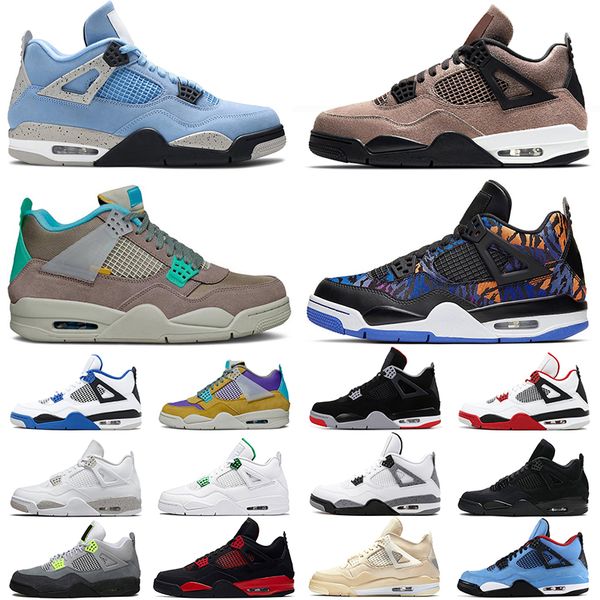 

fashion jumpman 4 4s basketball shoes for women men university blue taupe haze red thunder white oreo mens trainers sports sneakers walking