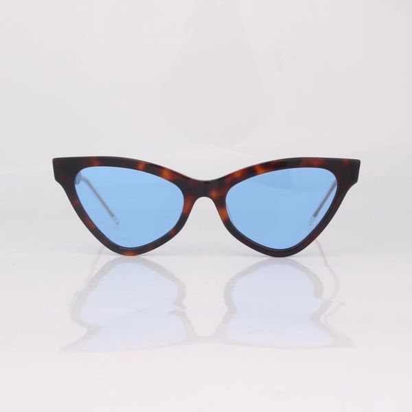 

sunglasses cat eye acetate frame women bule lens lady eyewear, White;black