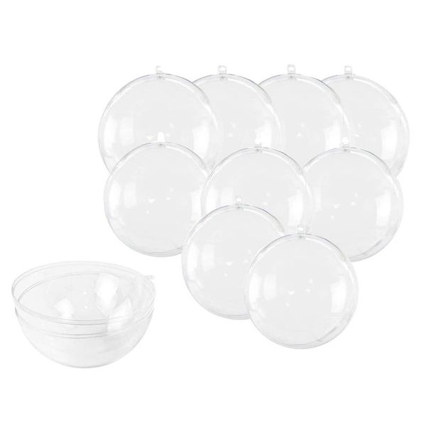 

pcs 4-inch clear plastic fillable ornaments ball, for christmas, year gift present box,wedding,party,home decor wrap