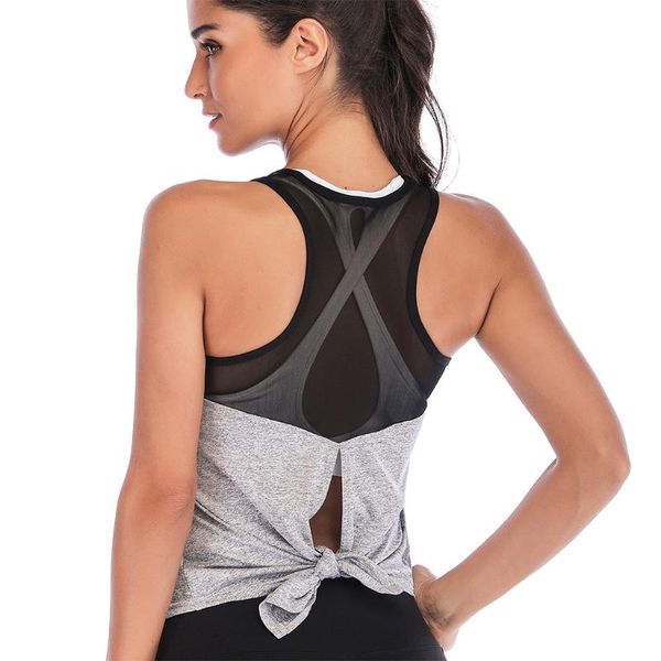 

sports vest open fork hem design outdoor yoga fitness clothes women outfit
