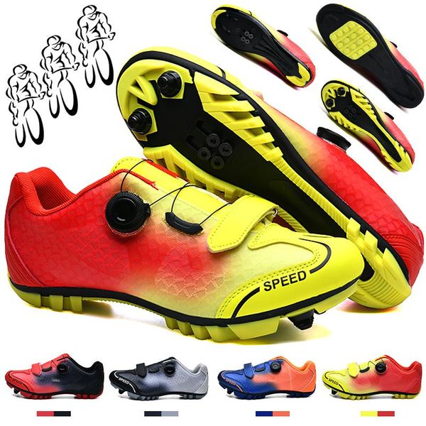 

cycling footwear cool street shoes men mtb non-slip outdoor breathable self-locking road pedal racing, Black