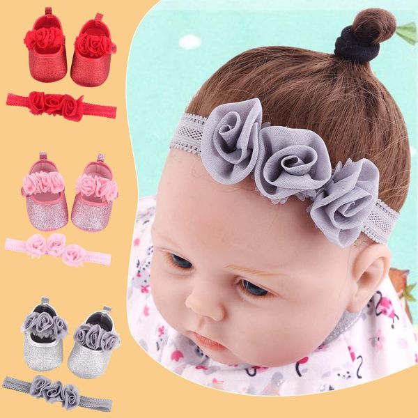 

athletic & outdoor kawaii princess single shoes baby casual infant toddler girls flowers twinkling prewalker headband#q, Black
