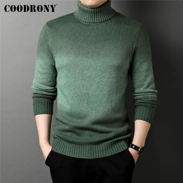 

men's sweaters coodrony brand autumn winter turtleneck sweater thick warm cotton wool jersey arrival streetwear fashion pullover men c1, White;black
