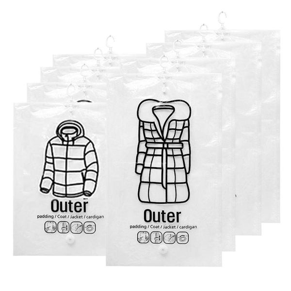 

storage bags closet hanging organizer vacuum seal bag for clothes dust-proof,space saving wardrobe compressed home