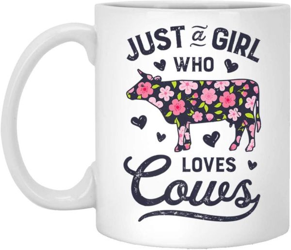 

mugs just a girl who loves cows coffee mug - farmer farm cow 11oz