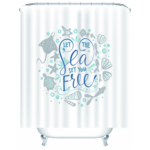 

waterproof shower curtain po printed luxury bathroom curtains white fabric washable