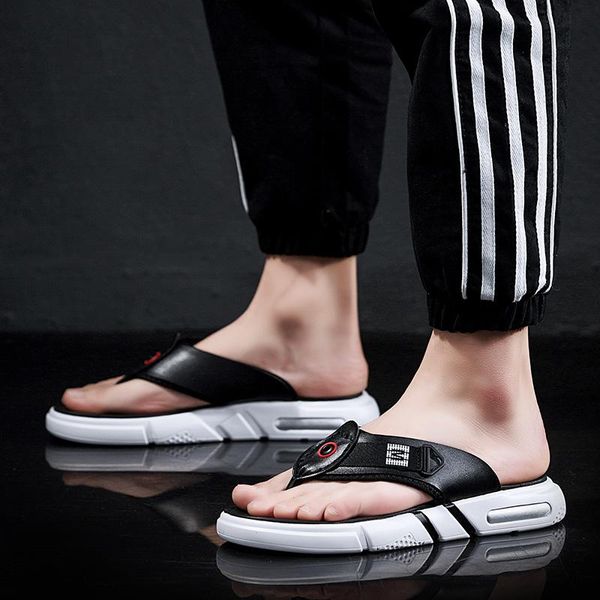 

slippers sandale ete homme sandalia masculina sandals men beach summer sandalias deportivas hombre sandals-men shoes vietnam para slide, Black