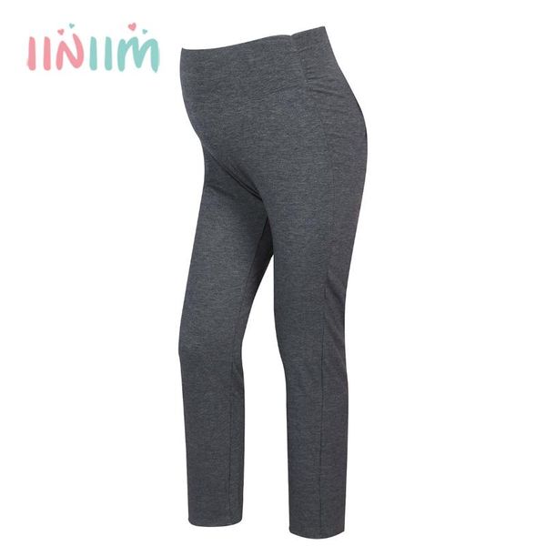 

maternity bottoms women pants straight loose lounge breathable cotton pregnancy trousers pregnant yoga sport, White