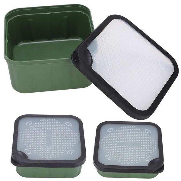 

fishing accessories green bait boxes durable sturdy for outdoors vacationing