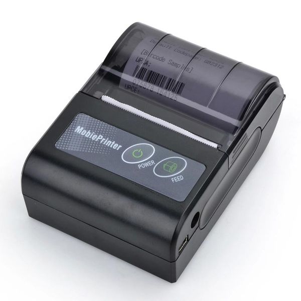 

2pcs/lot mini wireless bluetooth android portable mobile thermal receipt printer 58mm for pc facial recognition system