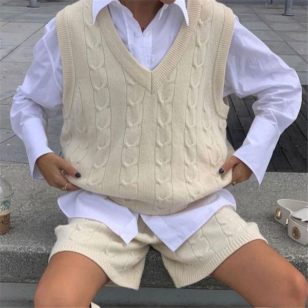 

blsqr solid high waist women knitted shorts fashion summer loose mini femme trousers 210430, White;black