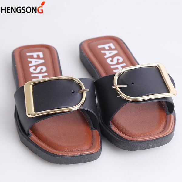

slippers ladies women shoes summer sandals fashion cut out beach slides slipper female thong plus size 40, Black