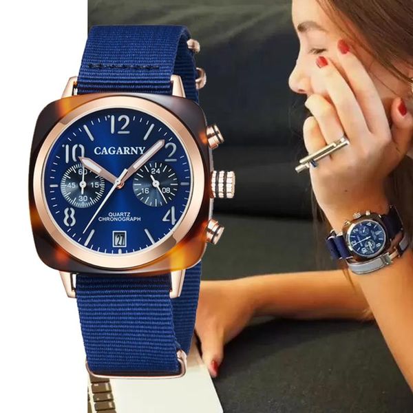 

wristwatches dropship cagarny chronograph quartz watch women fashion ladies watches female clock auto date waterproof xfcs, Slivery;brown