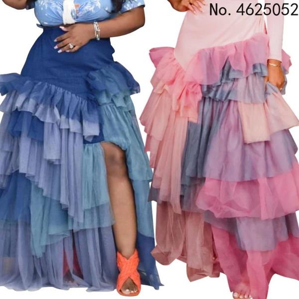 

ethnic clothing african clothes for women spring and autumn blue pink plus size long skirts xl-5xl, Red