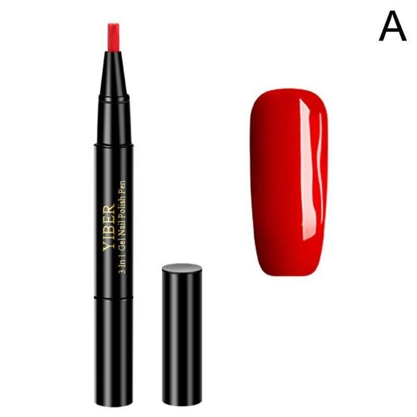 

nail gel 3 in 1 varnish pen glitter one step to art hybrid use polish easy uv 20 liquid colors y9l1, Red;pink