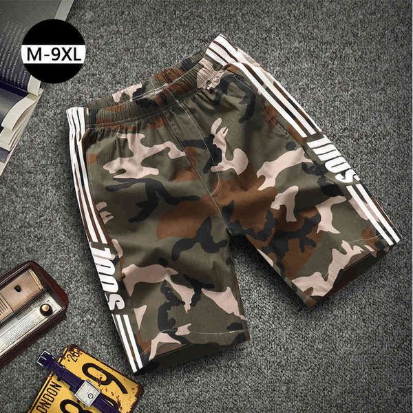 

men's shorts cotton jogger summer fashion casual camouflage pants loose plus size beach men clothing 9xl qget, White;black