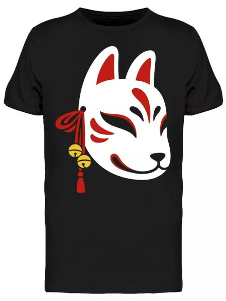 

kitsune mask jingle bells men's tee -image by shutterstock, White;black