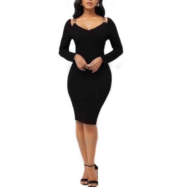 

casual dresses women solid bodycon mini dress off shoulder long sleeve slim party elastic female bag hip lady autumn vestido, Black;gray