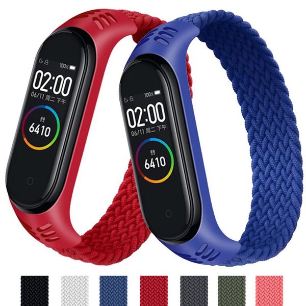 

cell phone mounts & holders bracelet for band 5 strap nylon braided solo loop 4 wristband forband 3 6