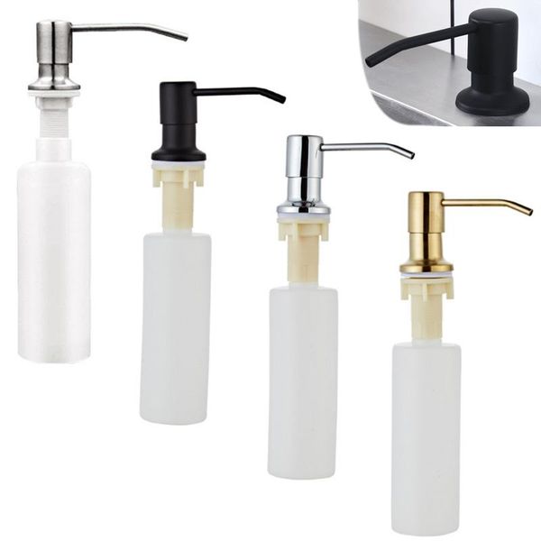 

kitchen liquid soap dispenser black brushed gold sliver 304 stainless steel hand sink detergent dispensers pump 300ml