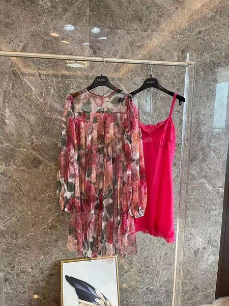 

summer style women's silk dress print logo red flowers sicily gorgeous luxury runway casual dresses, Black;gray