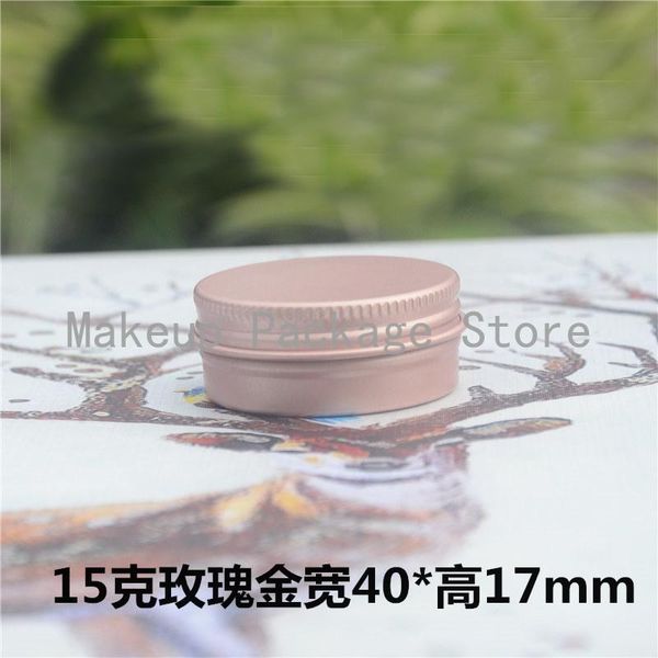 

storage bottles & jars 15g refillable box rose gold empty round aluminum metal tin bottle 15ml cosmetic cream diy jar lipstick pot
