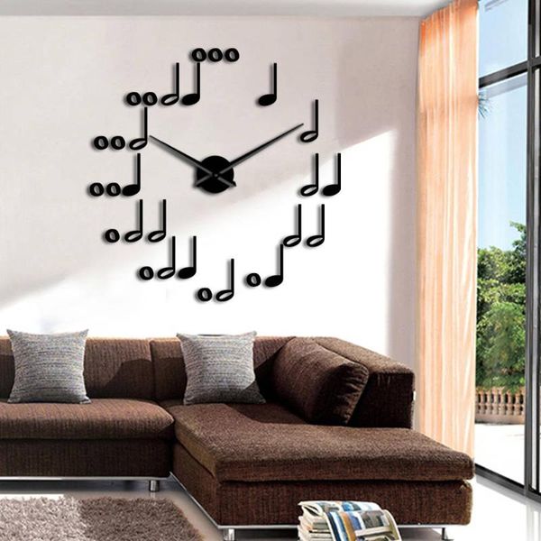 

wall clocks 1piece music notes diy clock watches modern design musical theme art decor for living room unique gift lover