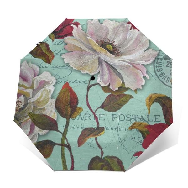 

umbrellas rose umbrella windshield home mini auto print compact