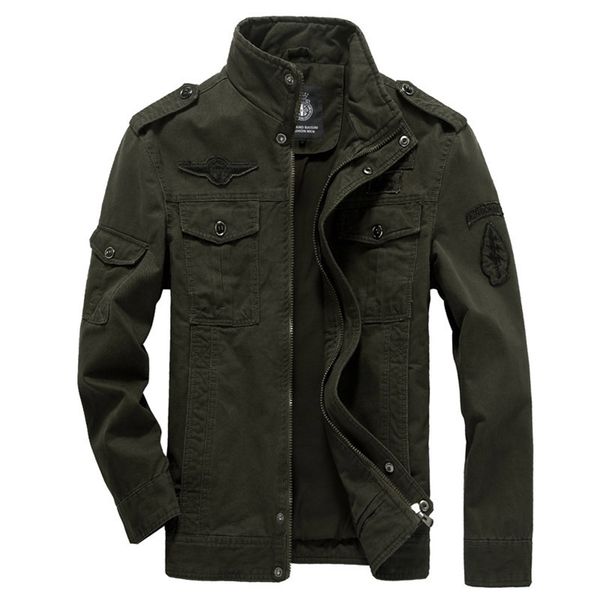 

cotton military jacket men autumn soldier ma-1 style army jackets male brand slothing mens bomber jackets plus size m-6xl 211105, Black;brown