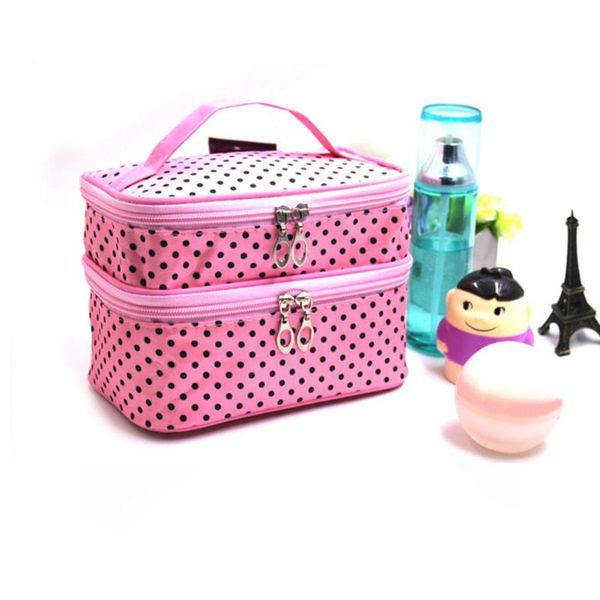

women outdoor travel double layers cosmetic makeup storage bag pouch organizer toiletry kits beauty case bags & cases