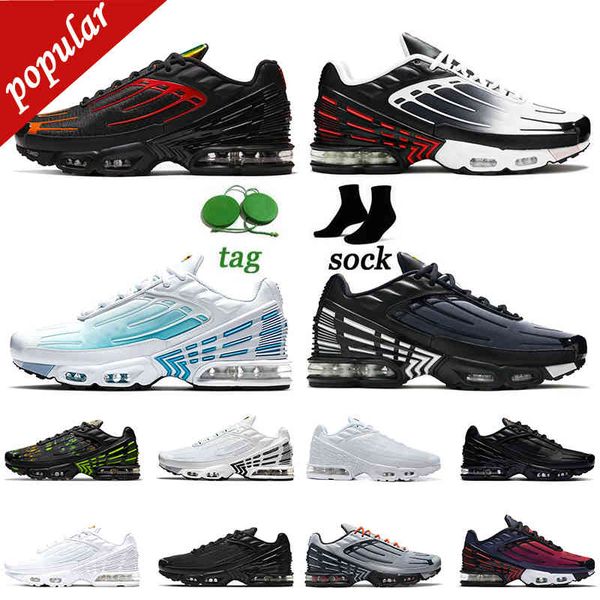 

36-45 tn plus 3 running shoes tuned mens sneakers men womens crater multi mesh triple white black orange red iridescent navy blue