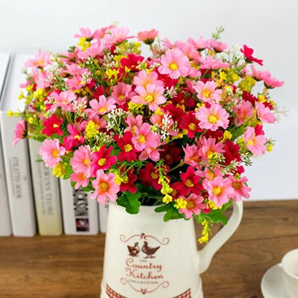 

decorative flowers & wreaths 1 bouquet 28 heads artificial mini daisyed silk cloth flower sweet wedding party decor for home decoration acce