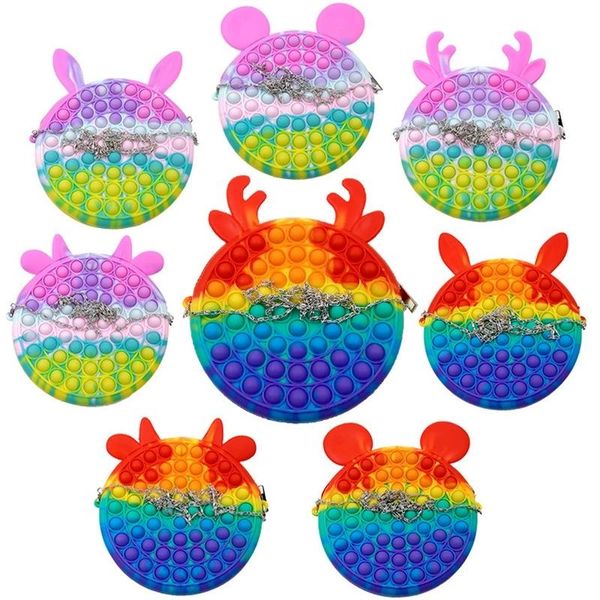 

storage bags fingertip toys push bubble pendant bag decompression children anti-stress its handbag gifts