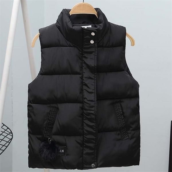 

vest mandarin collar sleeveless short coat women jacket waistcoat female plus size chalecos para mujer autumn winter, Black;white