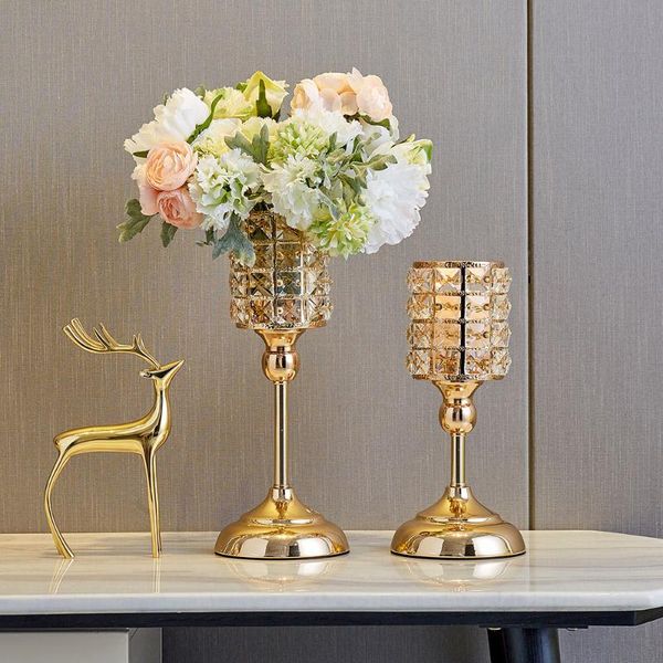 

candle holders golden metal european style holder ornaments exquisite and elegant modern home decoration wedding decor