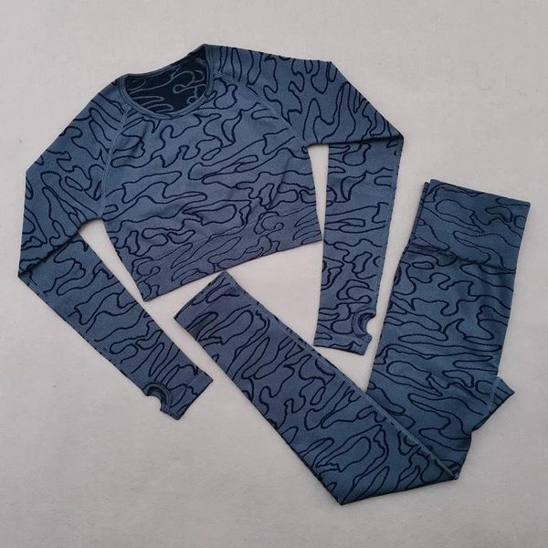 

yoga outfit seamless set woman 2 pieces women workout sportswear gym clothing fitness long sleeve crop high waist leggings