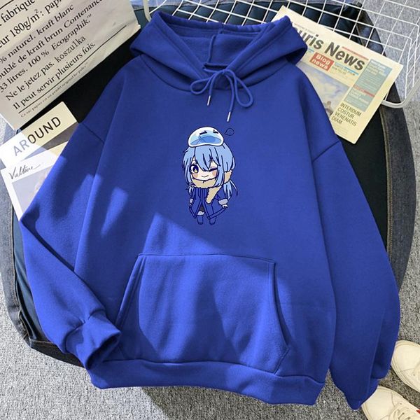 

women's hoodies & sweatshirts anime that time i got reincarnated as a slime hoodie women manga shion oversized female fleece sweatshirt, Black