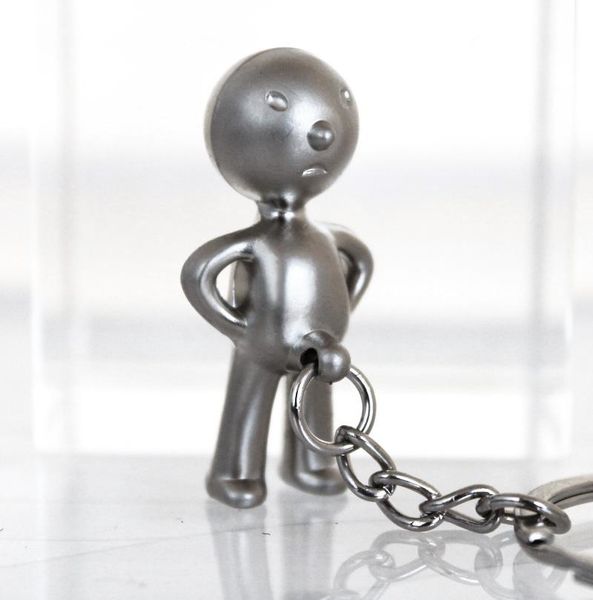 

keychains child urinal pee key chain keychain keyring ring fob holder, Silver
