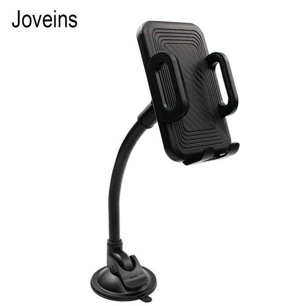 

universal long shockproof arm phone car mount auto one button clamp windshield dash strong suction cup cell holder mounts & holders