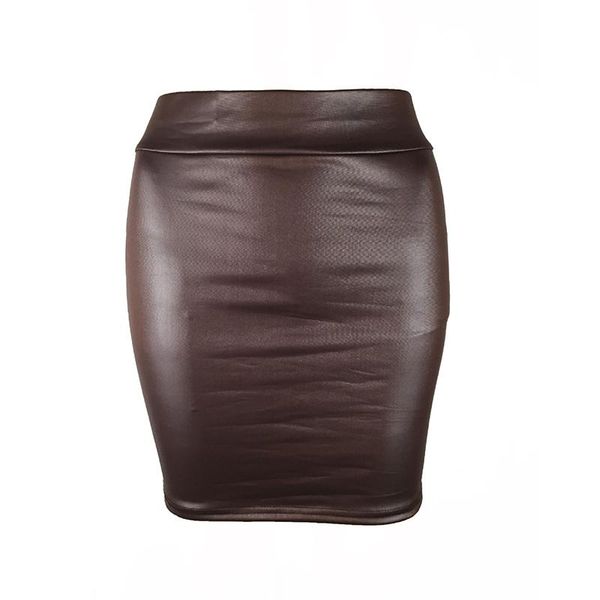 

skirts women's bottoms faux leather high waist wet look pencil slim fit mini casual office work plus size, Black