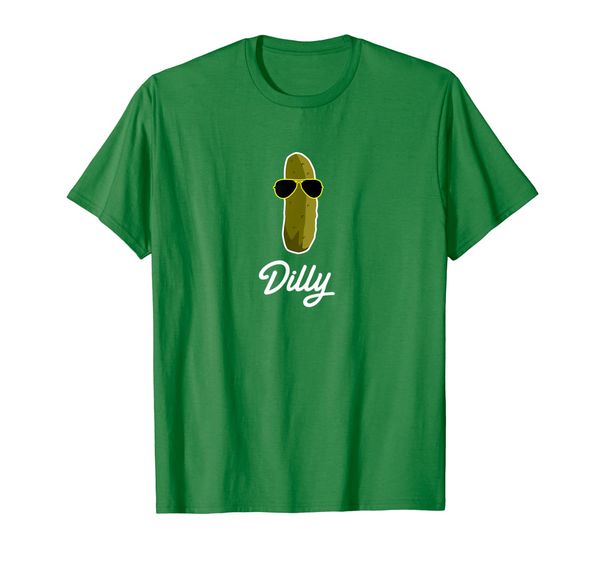 

funny pickle shirt dilly food gift, White;black