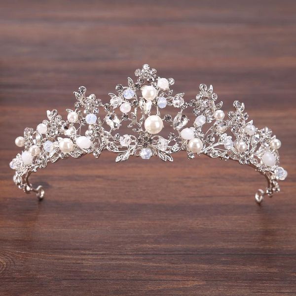 

hair clips & barrettes pearl crystal wedding vine bridal accessories diamante headband s romantic women jewelry beauty, Golden;silver