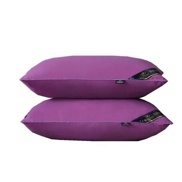 

pillow 48*74cm down feather pillows for sleeping bed home textile multi-color optional high low el core single