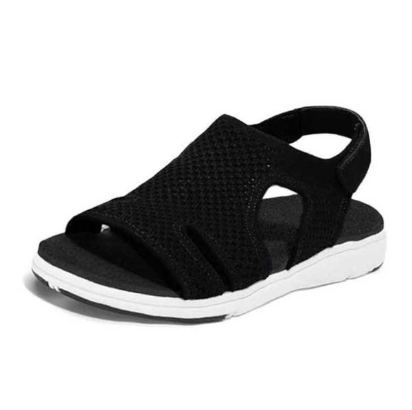 

women slippers flat sole casual soft big toe foot sandal women shoes comfy platform orthopedic bunion corrector sandals y0721, Black