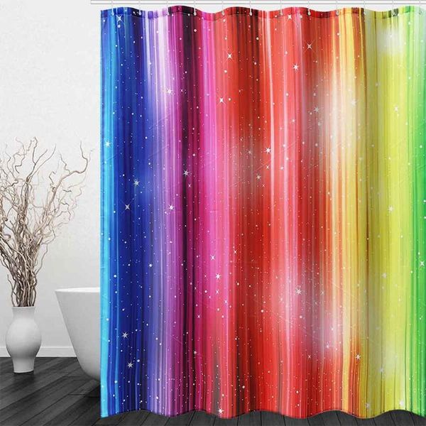 

shower curtains washroom waterproof for bathroom home decoration curtain el colorful rainbow indoor with hook polyester fashion gift