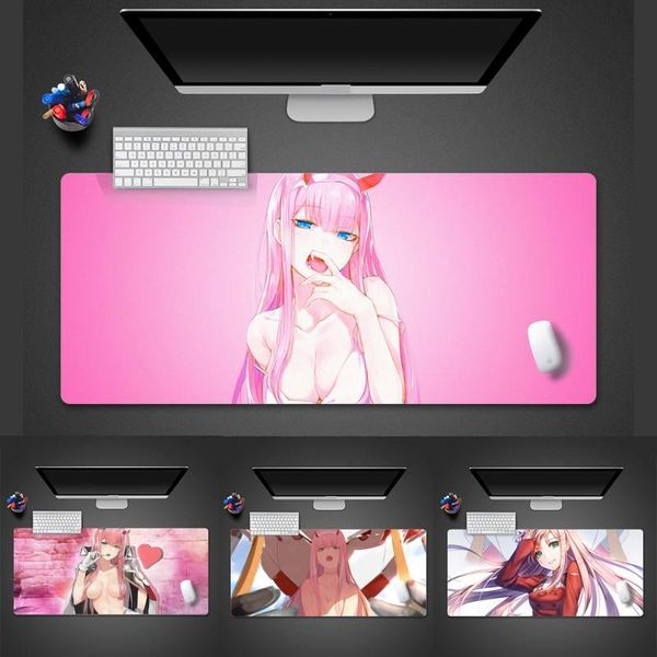 

mouse pads & wrist rests zero two anime girl gamer mice mousepad desk table protect game office work mat pad x xl non-slip lapcushi