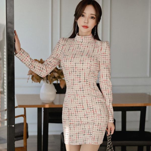 

casual dresses elegant womens dress vestido long sleeve slim bodycon tunic crew neck pencil office lady vestidos, Black;gray